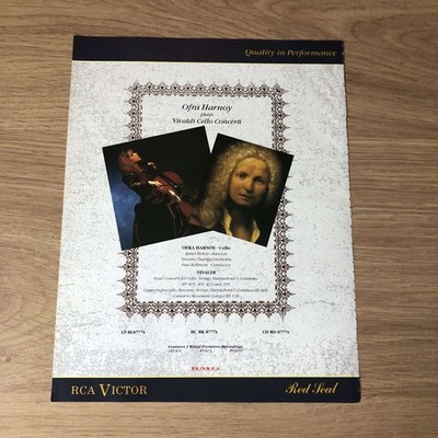 GRAM56 ZEITSCHRIFTENWERBUNG 11X8 OFRA HARNOY (CELLO) SPIELT VIVALDI