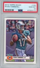 Graded 2012 Topps Magic Ryan Tannehill #166 Rookie RC Card PSA 10 Gem Mint. rookie card picture