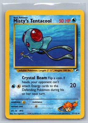 Misty's Tentacool (57) - G1 Gym Heroes #057/132 Uncommon Unlimited LP