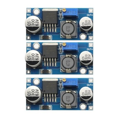 3 PCS LM2596HVS DC-DC Adjustable Step-Down Buck Converter 4.5-50V to 3-40V