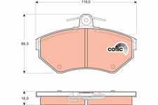 Bremsbelagsatz Vorne für VW Caddy II 9K Golf 2 19E 3 1H Cabrio 1E7 Van 96-05