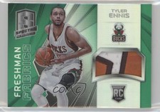 2014-15 Panini Spectra Freshman Fabrics Green Prizm 5/5 Tyler Ennis #FRE-TE 1e15