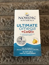 Nordic Naturals Ultimate Omega-3, 1280mg  CoQ10, 100mg 60 SoftGels 10/28 FRESH 
