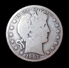 1902 S Barber Half Dollar Silver Coin