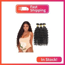 Deep Wave Bundles Human Hair 1B Deep Wave Bundles 24 26 28 Inch Unprocessed Virg