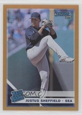 2019 Panini Donruss Rated Rookie Holo Orange Justus Sheffield #42 01ba