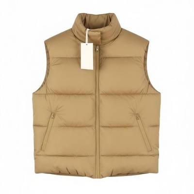 YAS Roberta Padded Damen Weste M Brown Gesteppt Hoher Kragen Reißverschluss