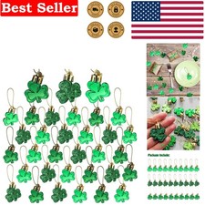 Authentic Irish 30 PCS Shamrock Ornament Set - Ideal for Celebrating Good Luck