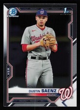 2021 Bowman Draft Chrome #BDC-14 Dustin Saenz - Washington Nationals
