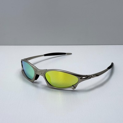 Oakley Penny X-Metal Sunglasses Silver Frame Yellow Iridium Lens