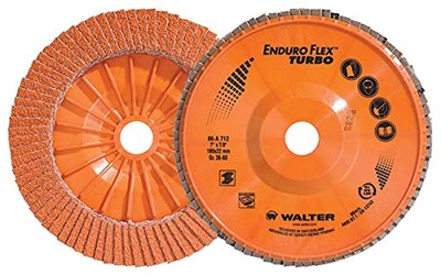 Walter 06A452 Enduro-Flex Turbo Abrasive Flap Disc [Pack of 10] - 36/60 Grit, 5
