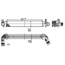 Ladeluftkühler MAHLE CI 516 000S für Audi Seat VW Skoda A1