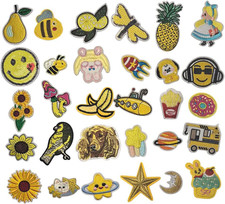 30Pcs Random Assorted Styles Embroidered Patch Sew On/Iron on Patch Applique Clo