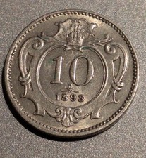 Austria 10 Heller 1893