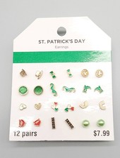 Celebrate It St. Patrick's Day Earring Set - 12 Pairs Posts New