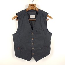 Camel Active Weste Herren Gr. 46-48 Grau Anzugweste Gilet