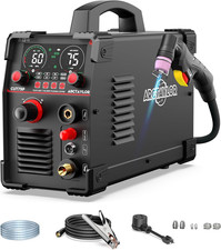 75Amps Plasma Cutter, Non-Touch Pilot Arc Plasma Cutter Machine,110/220V Dual Vo