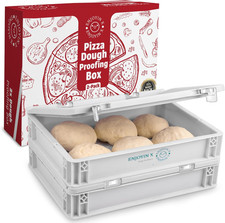 2-Pack Pizza Dough Proofing Box with Lid - Dough Tray & Proofing Container for P