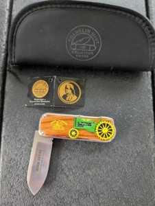 Franklin Mint John Deere Tractor 1934 Model “A” - Pocket Knife 3.5”