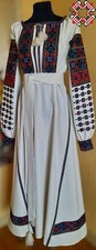 Woman Vyshyvanka Dress Ukrainian embroidery embroidered blouse Linnen Hand Made