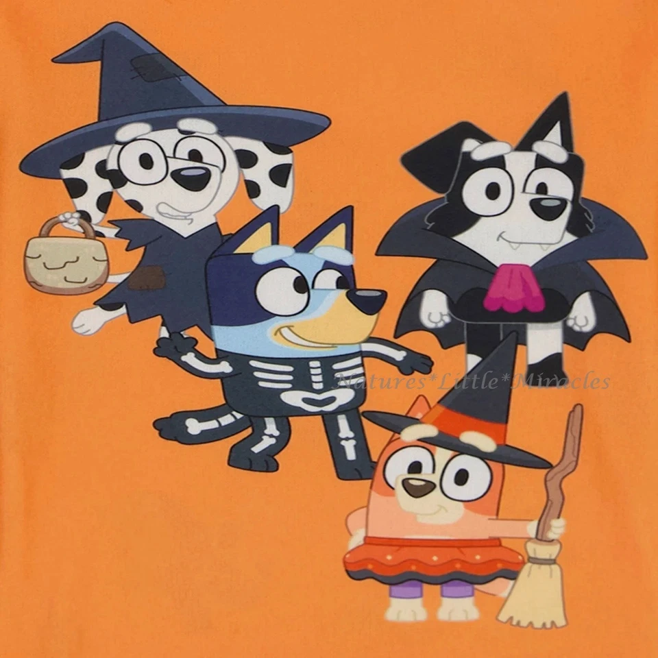 Azul Halloween Pijama Niños Niñas Talla 4 6 8 Niños Disney Perro Bingo Disfraz Nuevo con Etiquetas Foto 3 de 4