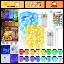 100LED Fairy Lights 33ft, 16 Color Changing String Lights with Remote Timer, Wat