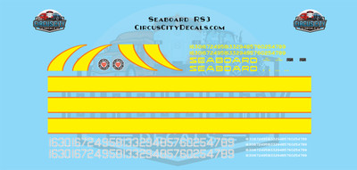 Seaboard Air Line SCL RS3 G 1:29 Scale Decal Set