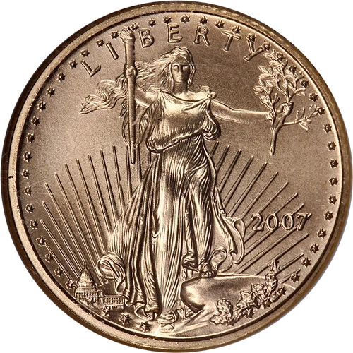 2007 Gold American Eagle $5 NGC MS70