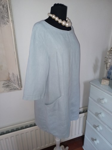 SEASALT Into Land 100% Linen Tunic - Light Blue - UK 14 - - Picture 6 of 11