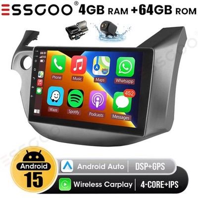 10'' Car Stereo Radio DVR+ For Honda Fit Jazz 2008-2013 WiFi CarPlay BT FM+Camera