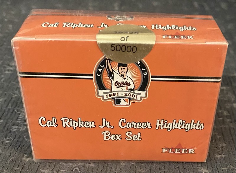 2001 Fleer Cal Ripken Jr. Career Highlights Box Set Factory Sealed #d/50000