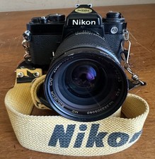 Nikon FE 4129188 SLR 35mm Film Digital Camera w/ 28-80mm Zoom  Macro Lens