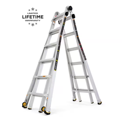 #ad #ad 26 Ft. Reach MPXW Aluminum Multi Position Ladder with Wheels 375 Lb. Load Capac $486.94