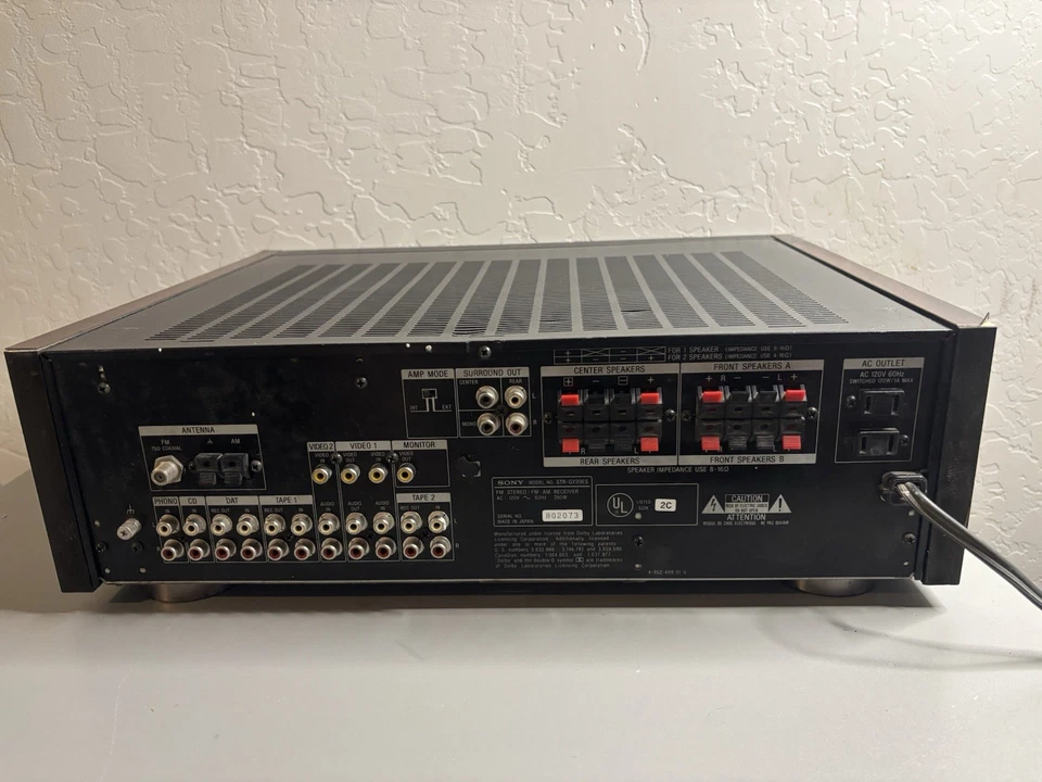 Vintage SONY STR-GX99ES RECEIVER With Wood Panels No Remote For Parts READ - Image 4 of 4