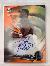2022 Bowman Platinum - Top Prospects Kahlil Watson #TOP-98 Orange Autographs /25