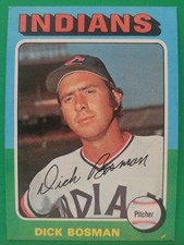 1975 Topps Dick Bosman #354 Cleveland Indians EX 