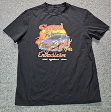 Shein black race car "Speed Enthusiasm" graphic t-shirt/top women size XL