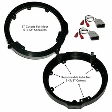 Honda 6.5" Or 6.75" Speaker Adapter 1Pair With Speaker Harness Front and Rear