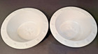 Ceramic Pet Bowls 7in White Paw Print – Set of 2 Dog/Cat Food Water Dishes