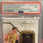 Flawless Walker Kessler Gold Auto Patch Game Worn PSA 9 08/10 Los Angeles Lakers