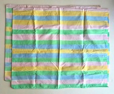 Pair of Vintage 1983 Marimekko for Dan River Standard Pillowcases Pastel Stripes
