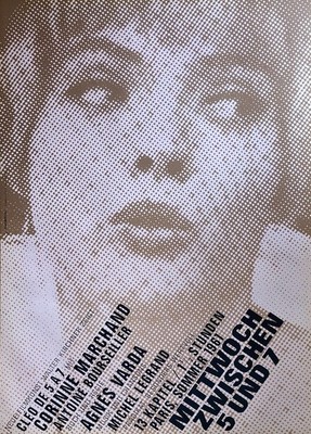 Original AGNES VARDA Filmplakat Poster MITTWOCH ZWISCHEN 5 UND 7 PopArt Gerollt