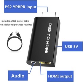 PS2 to HDMI Video Converter Adapter with 3.5mm Audio Output for HDTV Monitor Lot