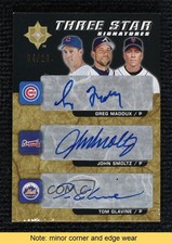 2005 Ultimate Collection 4/20 Tom Glavine John Smoltz Greg Maddux Auto READ 0dj8