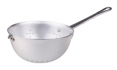 Nudelsieb 20 cm Aluminium Silber mit Griff und Haken, Pentole Agnelli