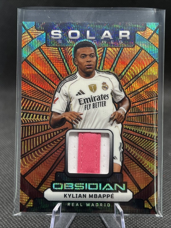 2025–26 Obsidian Kylian Mbappe Solar Swatches SS-KM /25