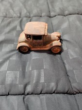 ANTIQUE 4.5" ARCADE CAST IRON MODEL T COUPE Green Rusty Relic