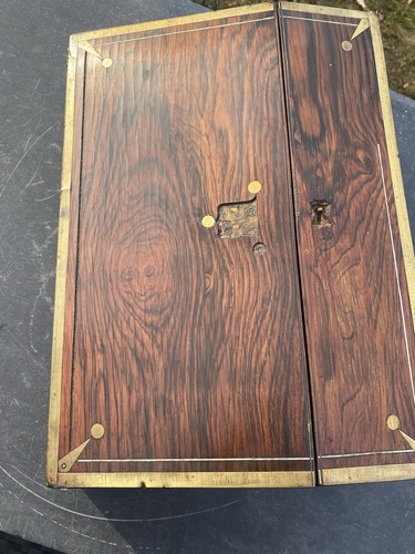Handsome Antique Writing Slope With Rosewood Veneers - Picture 18 of 24