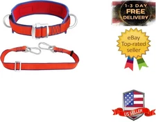 Safety Belt with Adjustable Lanyard and Updated Waist Pad - Tree Climbing Bel