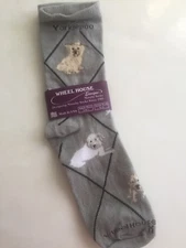 Wheel House Designs Yorkiepoo Grey Dog Breed Socks  ~NWT